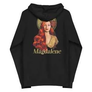 Mary Magdalene fleece zip up hoodie