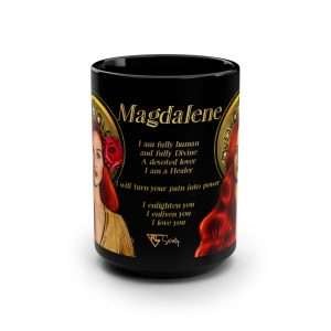 Mary Magdalene Black Mug, 15oz