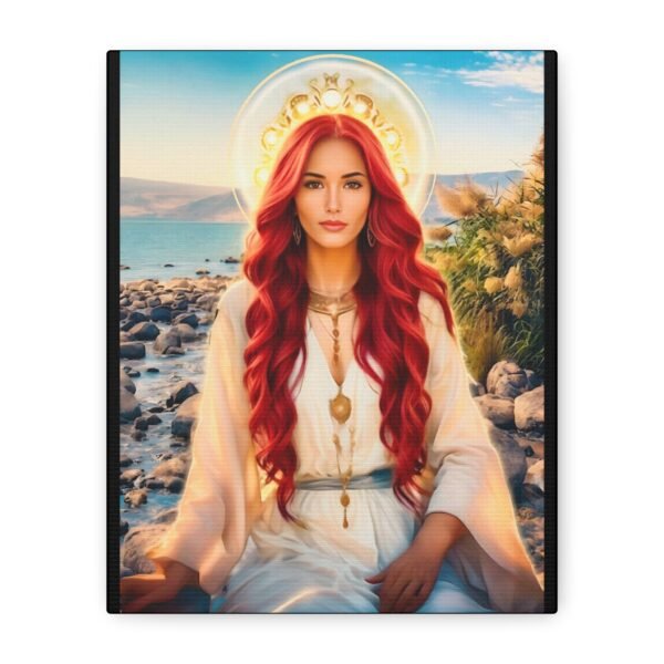 Mary Magdalene Goddess Matte Stretched Canvas 1.25" — Sacred Portrait Wall Art