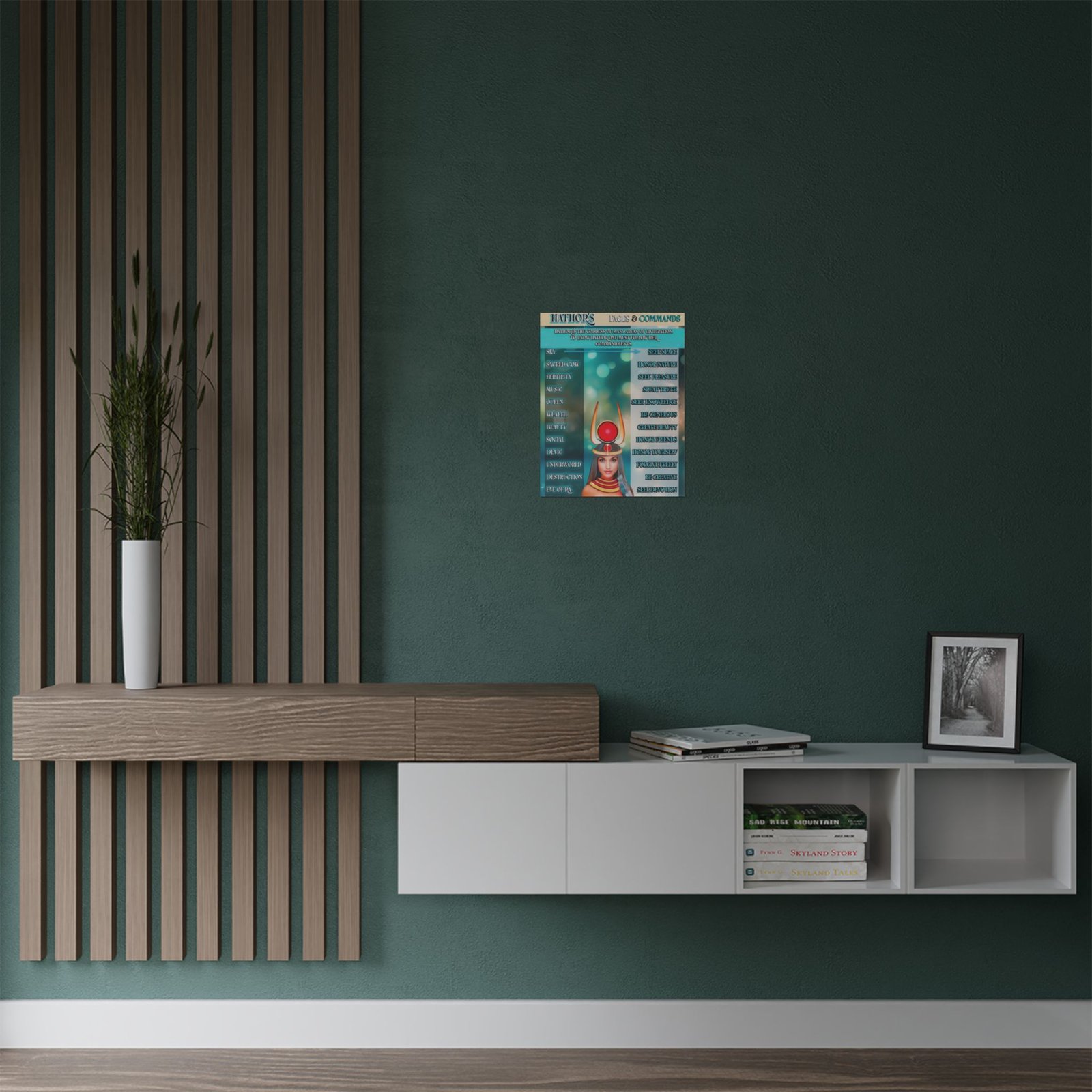 Hathor's Faces and Commands Satin Poster – Egyptian Goddess Inspirational Wall Art - Image 3