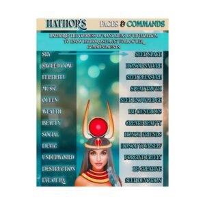 Hathor's Faces and Commands Satin Poster – Egyptian Goddess Inspirational Wall Art
