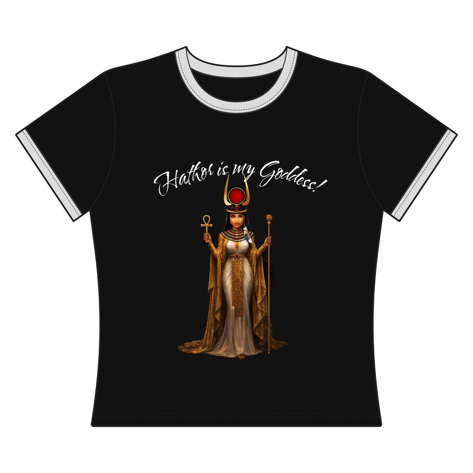 Hathor Is My Goddess Ringer Tee